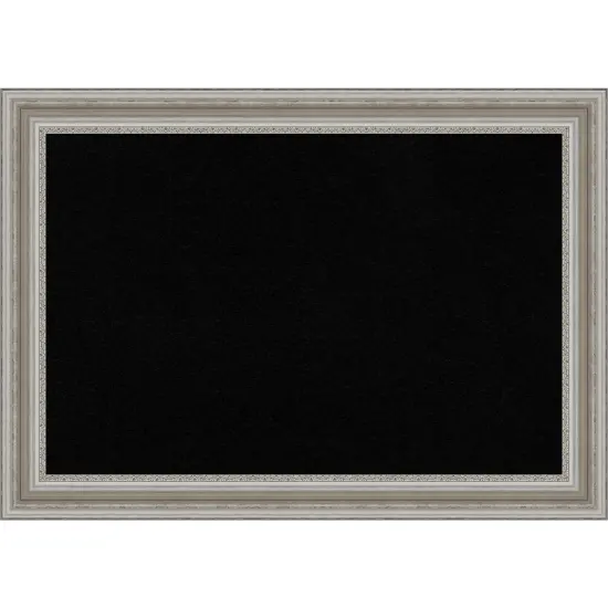 Parlor Framed Corkboard, Black Cork Parlor Silver {1}