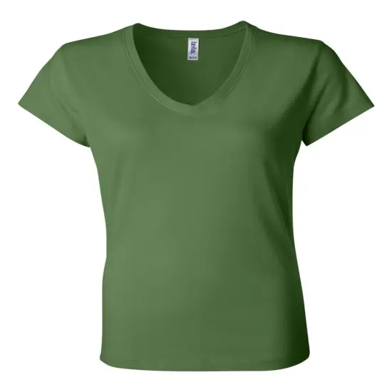 BELLA + CANVAS&reg; Women&rsquo;s Jersey V-Neck Short Sleeve Tee Athletic heather {5}