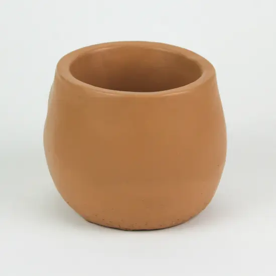 Adorable Sleepy Face Concrete Head Mini Planter 4.5 Inches High {3}