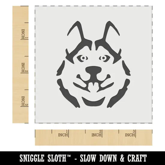 Siberian Husky Dog Face Wall Cookie DIY Craft Reusable Stencil {5}
