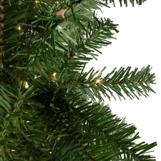 Northlight 7.5' Pre-lit Medium Deer River Spruce LED Artificial Christmas Tree - Warm White Lights Green {4}