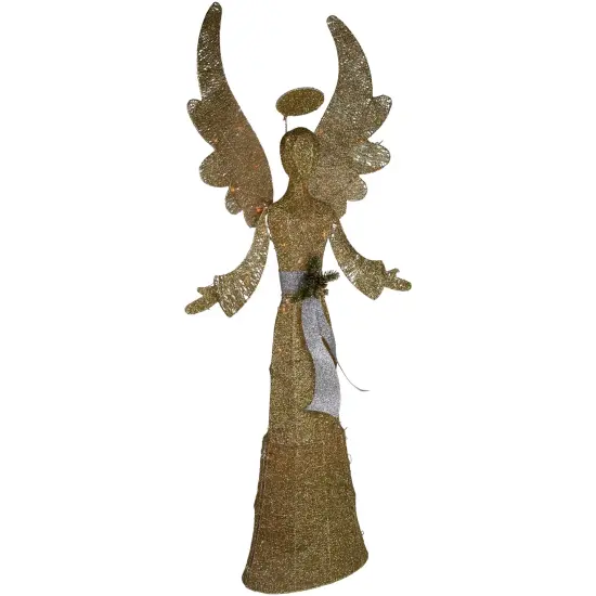 Northlight Lighted Golden Angel Christmas Decoration - 68" - Clear Lights {5}