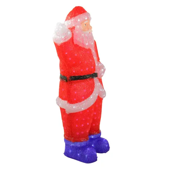 Northlight Lighted Commercial Grade Acrylic Santa Claus Christmas Display Decoration - 3' Red {3}