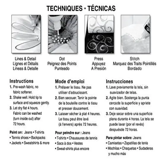 Dimensional Fabric Paint Big Box - Creative Party Kit with Reusable Plastic Bin, Permanent 3D Paint for Fashion DIYs, Rock Painting, Arts & Crafts, Rainbow Colors, 16-Pack {6}