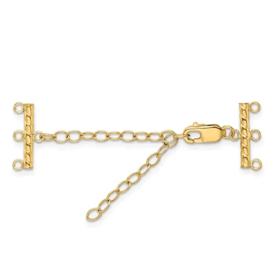 14K Gold Pearl Clasp (1 to 4 Strands) {1}