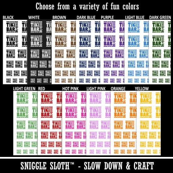 Tiki Bar Temporary Tattoo Water Resistant Fake Body Art Set Collection Purple {3}