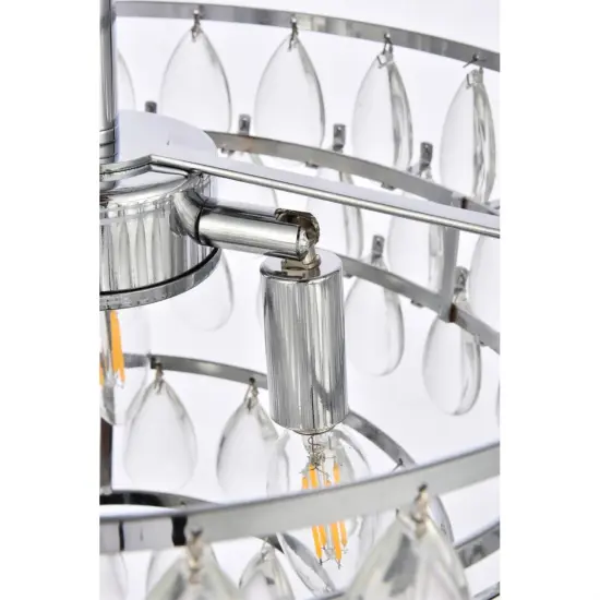Mila 16 inch flush mount in chrome {6}
