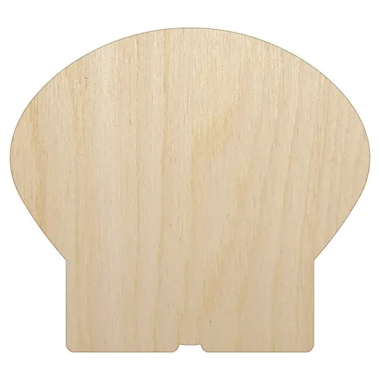Clam Shell Solid Unfinished Wood Shape Piece Cutout for DIY Craft Projects {7}