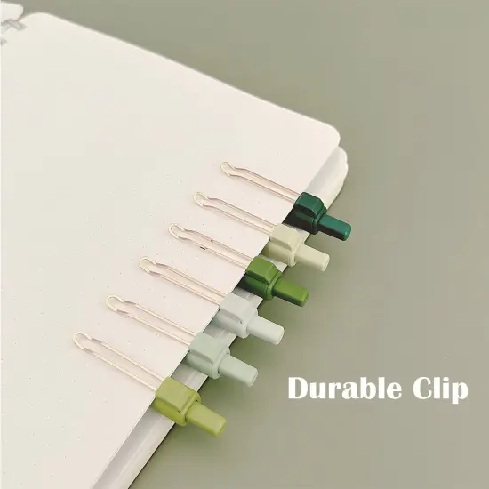 Wrapables Retractable Black Ink Gel Pens, 0.5mm Fine Point, Stationery Supplies for Home and Office (Set of 6) Green {5}