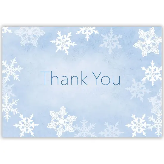 Great Papers! Merry Snowflake with Silver Foil Thank You Note Card, 4.875" x 3.375" (folded), 50 cards/50 envelopes {2}