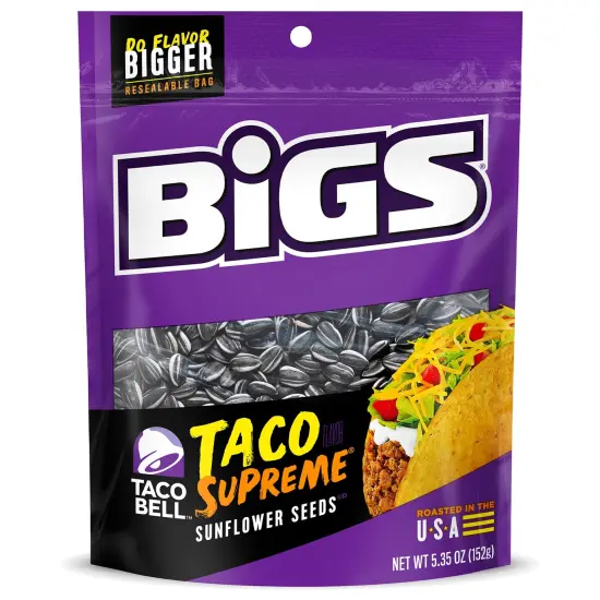 Taco Bell Taco Supreme Sunflower Seeds, Keto Friendly Snack, Low Carb Lifestyle, 5.35 oz - Case of 12 {1}