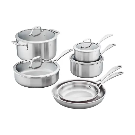 ZWILLING Spirit 3-ply 10-pc Stainless Steel Cookware Set {1}
