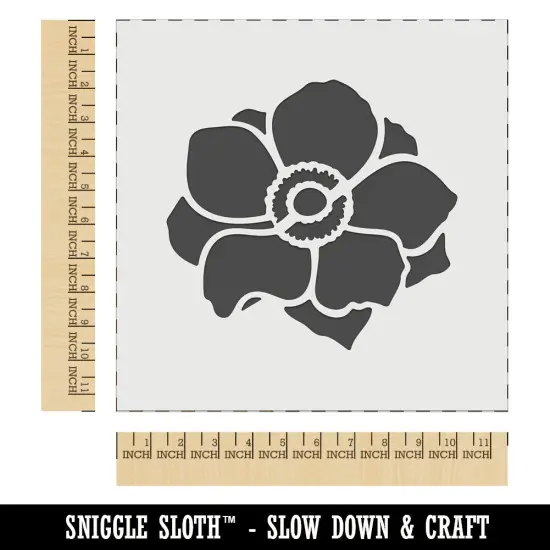 Anemone Flower Wall Cookie DIY Craft Reusable Stencil {1}