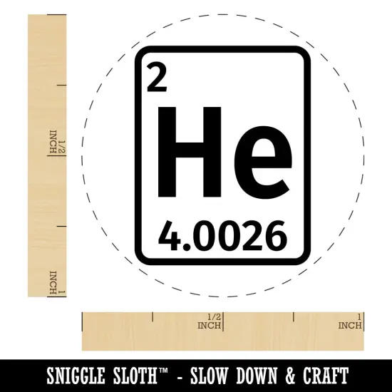 Helium Periodic Table of Elements Science Chemistry Self-Inking Rubber Stamp for Stamping Crafting Planners Red {1}