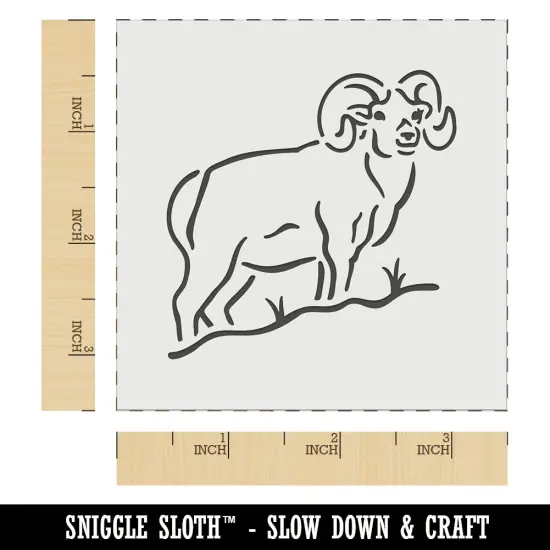 Bighorn Sheep Ram Wall Cookie DIY Craft Reusable Stencil {5}