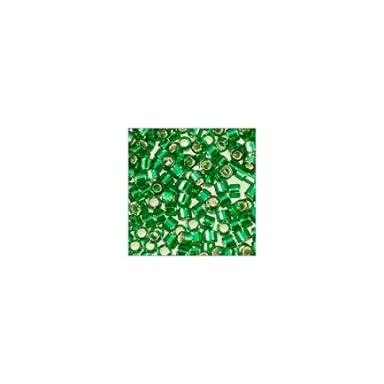 Miyuki Delica Seed Bead 11/0 Silver Lined Dark Green {4}