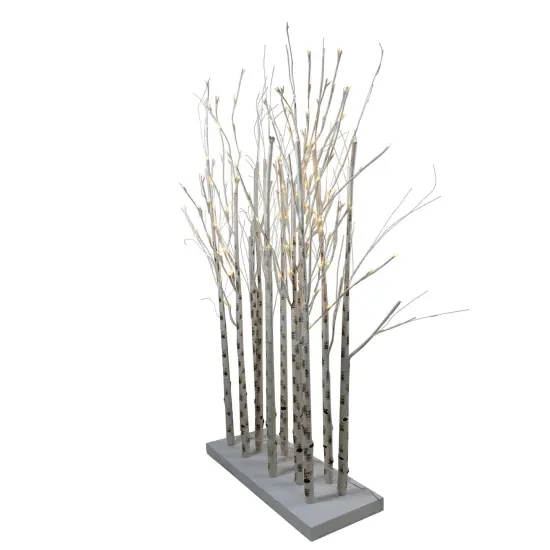 Northlight LED Lighted White Birch Twig Tree Cluster Christmas Decoration - 4' {4}