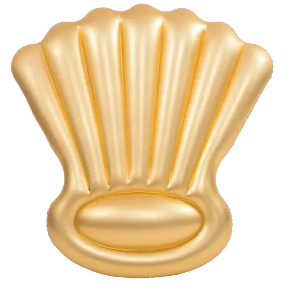 Pool Central 6' Inflatable Golden Shell Swimming Pool Float {1}