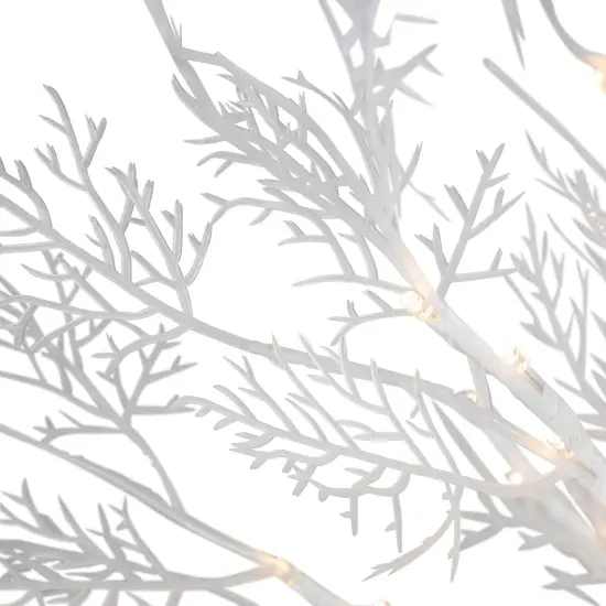 Northlight 5' LED Lighted White Lace Artificial Christmas Tree - Warm White Lights {7}