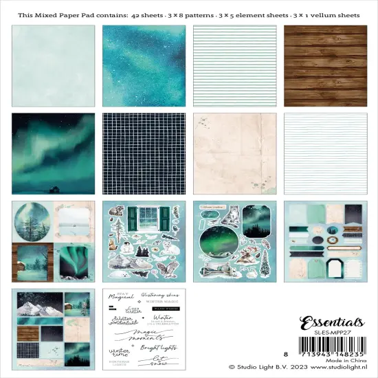 Studio Light Essentials Mixed Paper Pad 5.83"X8.25"-Nr. 27, Glistening Skies {2}