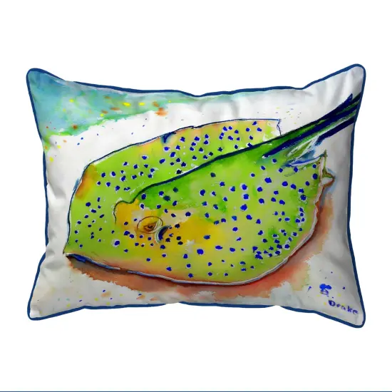 Betsy Drake Stingray Large Indoor/Outdoor Pillow 16x20 Multicolor {1}