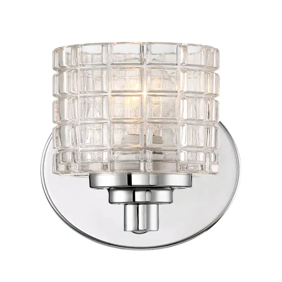 Votive 1-Light Wall Mounted Vanity & Wall Light Fixture in Polished Nickel Finish {1}