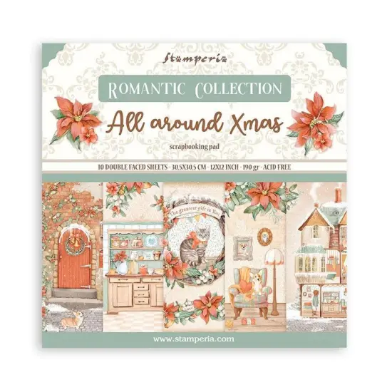 All Around Christmas 12x12 Paper Pad - Stamperia {1}