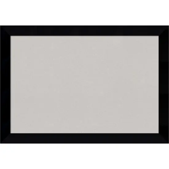 Black Museum Wood Framed Corkboard, Grey Cork {1}