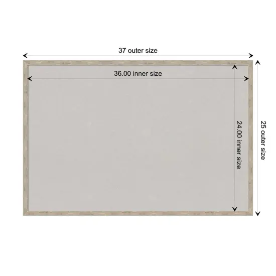 Imprint Wood Framed Corkboard, Grey Cork Imprint Light Pewter {3}