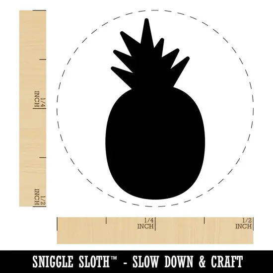 Pineapple Fruit Solid Self-Inking Rubber Stamp for Stamping Crafting Planners Purple {1}