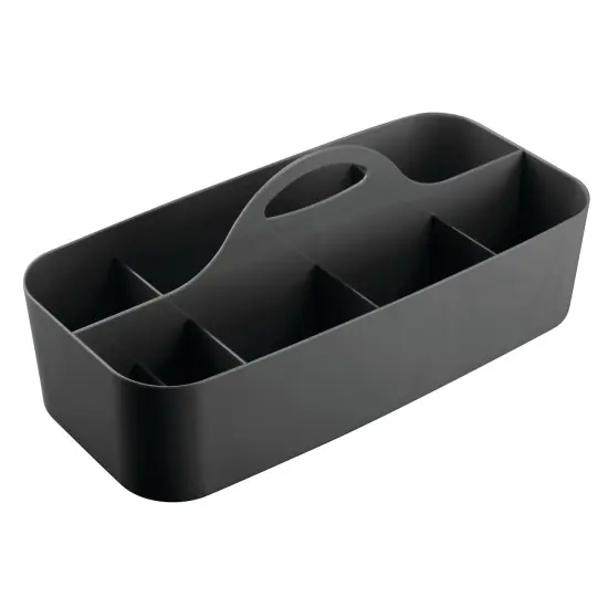 mDesign Large Plastic Divided Office Organizer Caddy Tote with Handle {4}