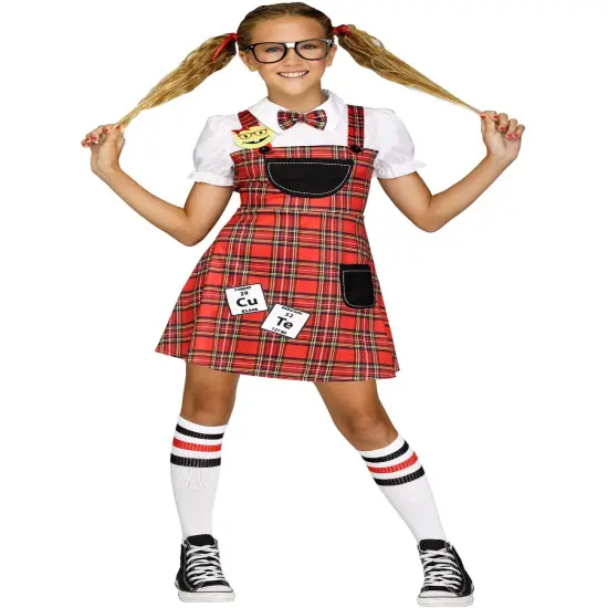 Head Of The Class Nerd Schoolgirl Girl's Costume {1}