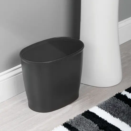 mDesign Plastic 2.25 Gallon Slim Trash Can Garbage Wastebasket Bin {2}