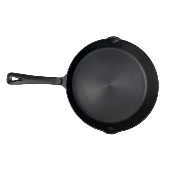 Lehman's Cast Iron Skillet - Nitrogen Hardened Cookware, Tough but Lightweight, No Need to Season, Silicone Safety Handle Included {1}