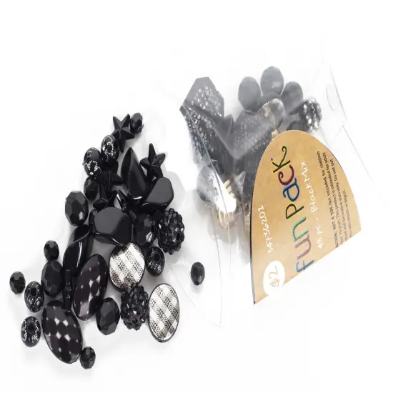 CousinDIY Fun Pack Bead Mix-Black Mix {4}