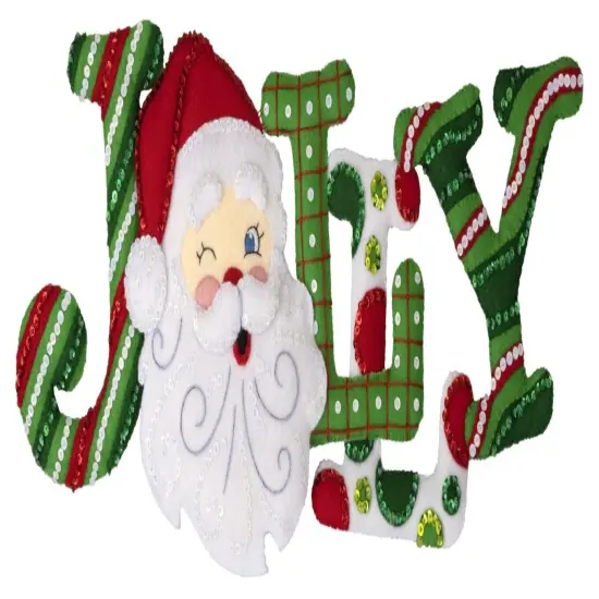 Bucilla Felt Wall Hanging Applique Kit-Jolly Santa {1}