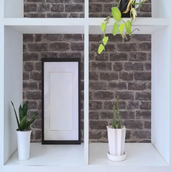 Transform Industrial Brick Red Peel and Stick Wallpaper {1}