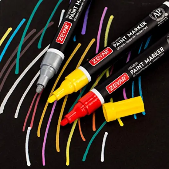 18 Colors, Oil-Based Paint Markers for Rock Painting, Medium Point, Waterproof ink, AP Certified, Great on Mug, Rock, Glass, Canvas, Metal and more (18 Colors) {4}