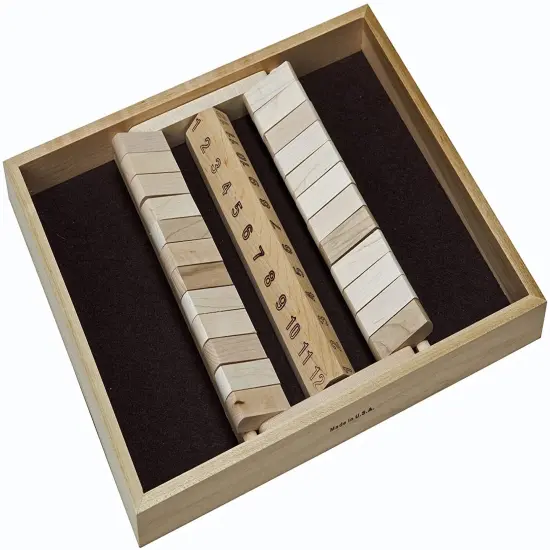 WE Games Double Sided 12 Number Shut the Box Board Game, 14 in. Made in USA {3}