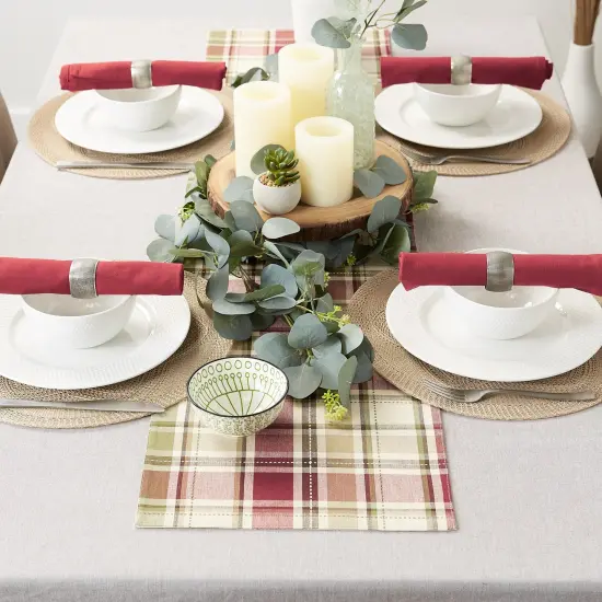 DII Homespun Plaid Table Runner 13x108 {4}
