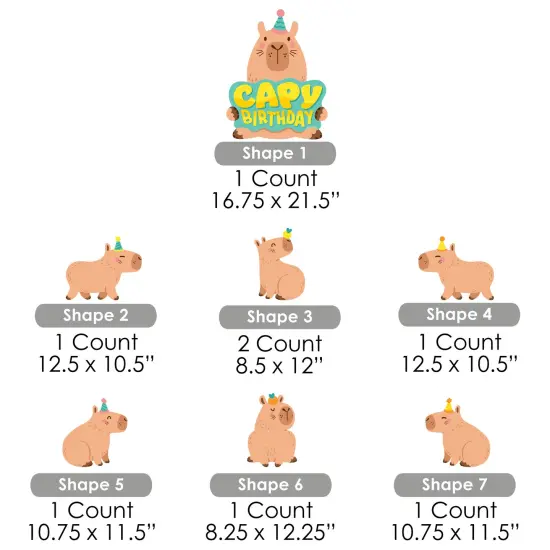 Big Dot of Happiness Capy Birthday - Yard Sign and Outdoor Lawn Decorations - Capybara Party Yard Signs - Set of 8 {7}