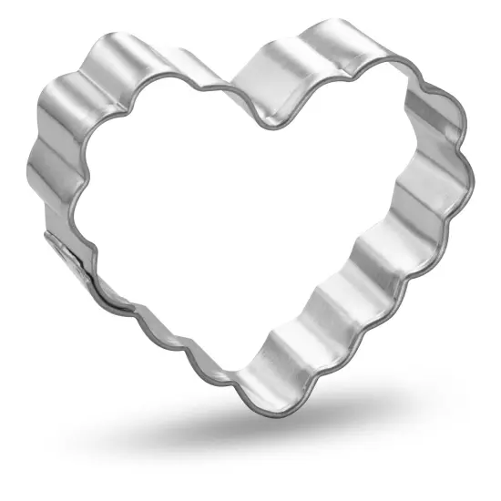 Miniature Heart Fluted 1.5 in M187 - CookieCutter.com - USA Tin Plated Steel {1}