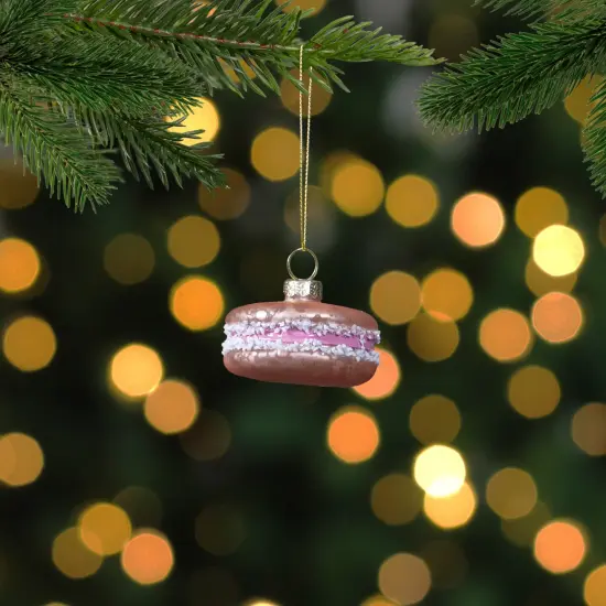 Northlight 2" Pink Macaroon with Sugar Glass Christmas Ornament {3}
