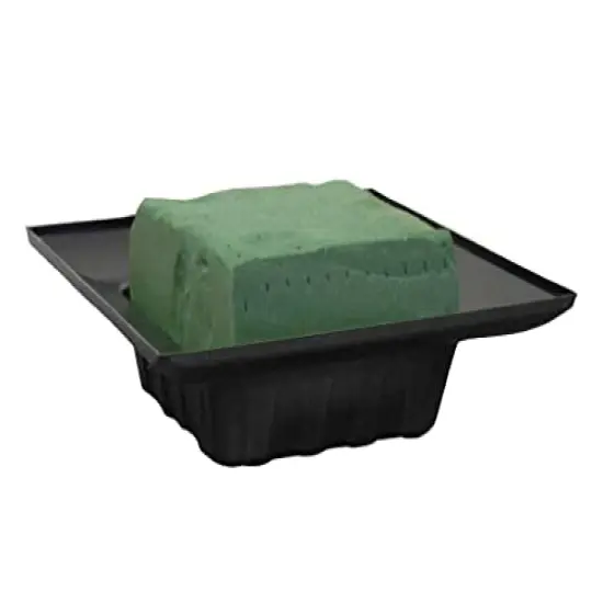 Curtis Wagner Plastics FAC-9900 Flower Arrangement Container (5-Pack) – Black, Square 5.5" x 5.5" Inside x 2.5" Depth Plastic Containers for Floral Arrangement and Wedding Centerpieces for Tables {3}