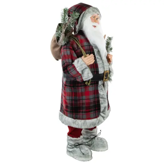 Northlight Alpine Santa Claus with Snowshoes and Skis Christmas Figure - 36" Red {5}