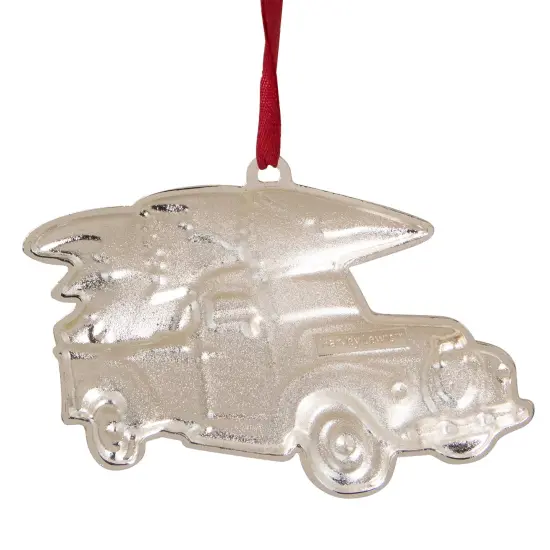 Northlight Country Pick Up Truck with European Crystals Christmas Ornament - 3.5" - Red and Green {5}