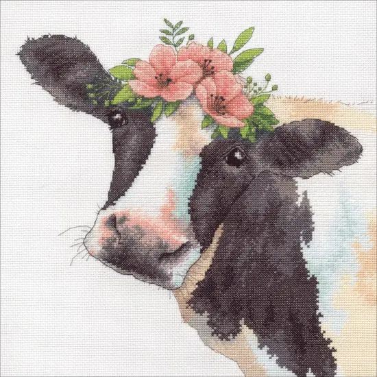 Dimensions Counted Cross Stitch Kit 12"X12"-Sweet Cow {3}