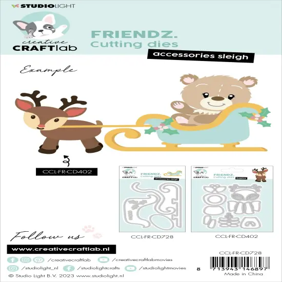 Studio Light Friendz Cutting Die-Nr. 728, Sleigh {3}