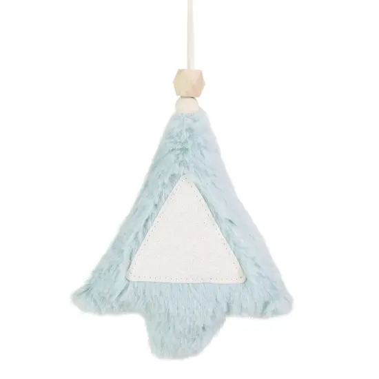 Northlight 6" Blue Faux Fur Plush Tree Christmas Ornament {1}