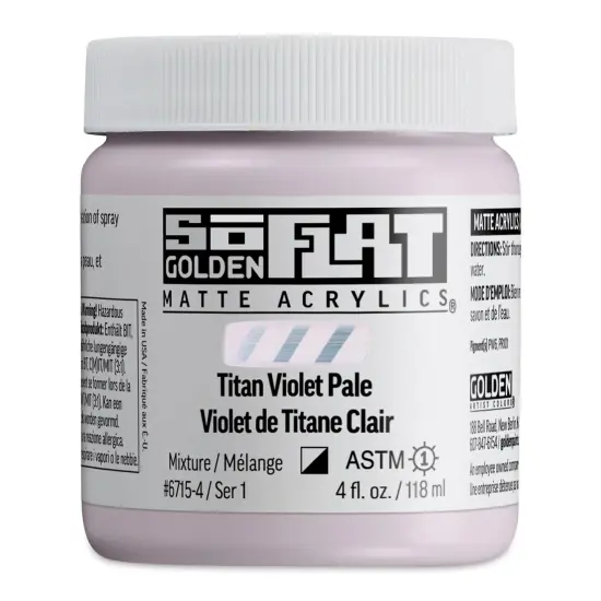 Golden SoFlat Matte Acrylic Paint - Titan Violet Pale, 118 ml, Jar {1}